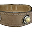 Sazzz Halsband Hond Boho Treasure Stone Vintage Leer Beige