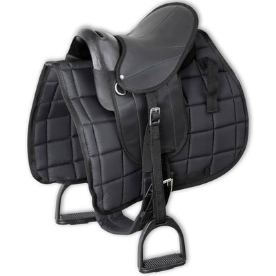 Ponyzadel Set 10&quot; Zwart