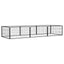 Hondenkennel 4 Panelen 100X50 Cm Gepoedercoat Staal Zwart